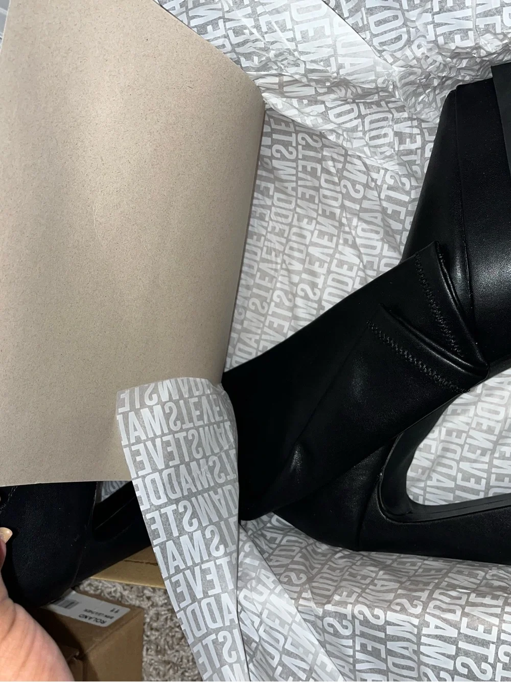 Steve Madden Sexy Black Platform Knee-High Women's Boot - Classic Style